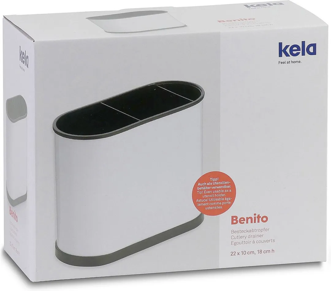 Kela Benito Bestekbak RVS - 3 Vakken - Zilver