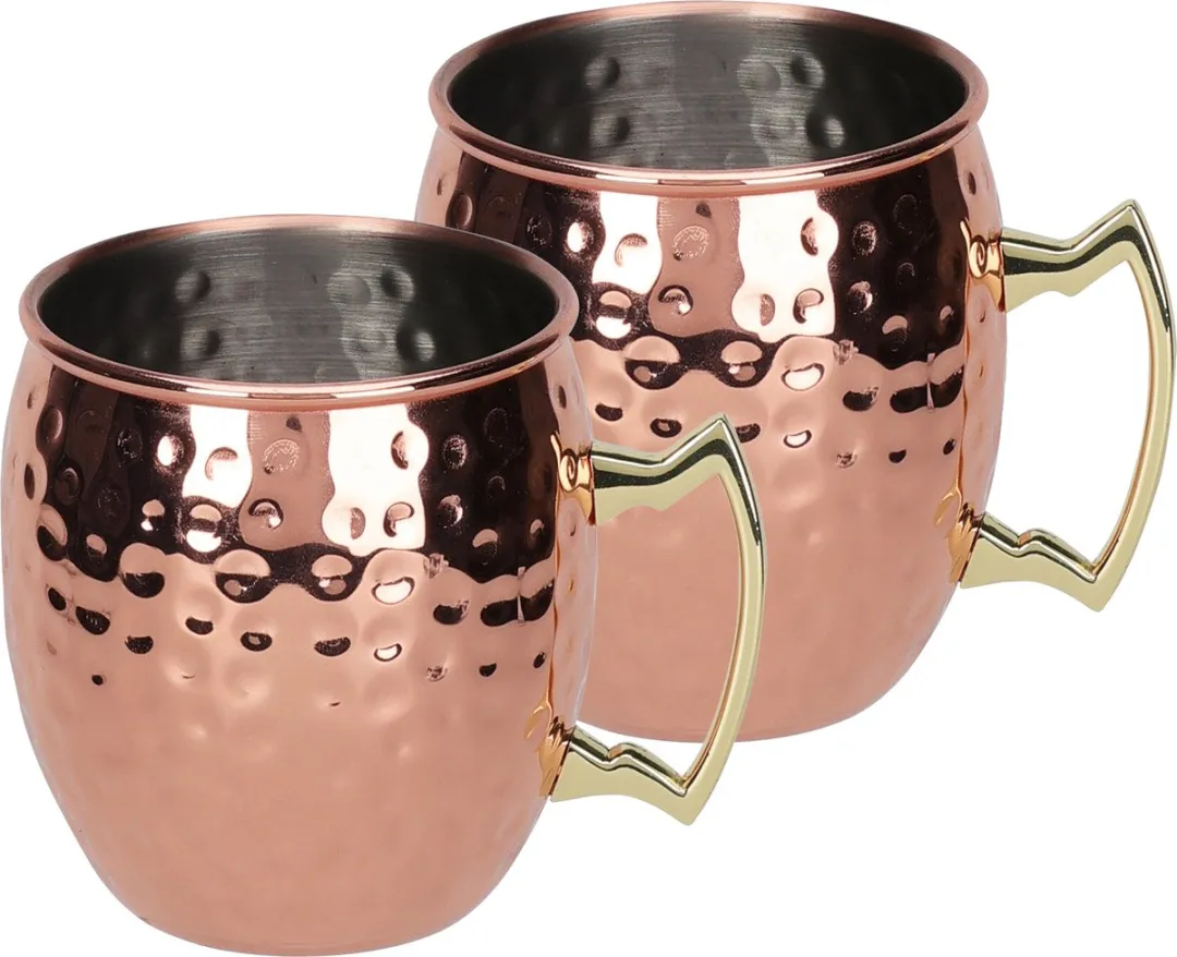 Excellent Houseware Moscow Mule Bekers 2x