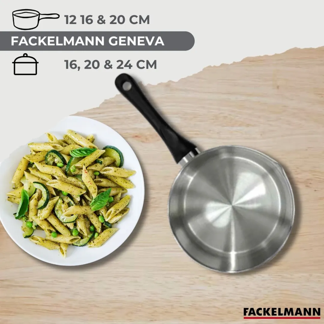 Fackelmann 9356750B88 Kookset 6-delig - 3 Steelpannen 12/16/20cm + 3 Braadpannen 16/20/24cm
