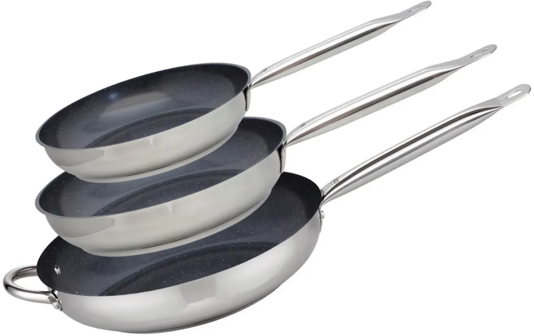 Fackelmann Elo 9805250 Set van 3 RVS Pannen