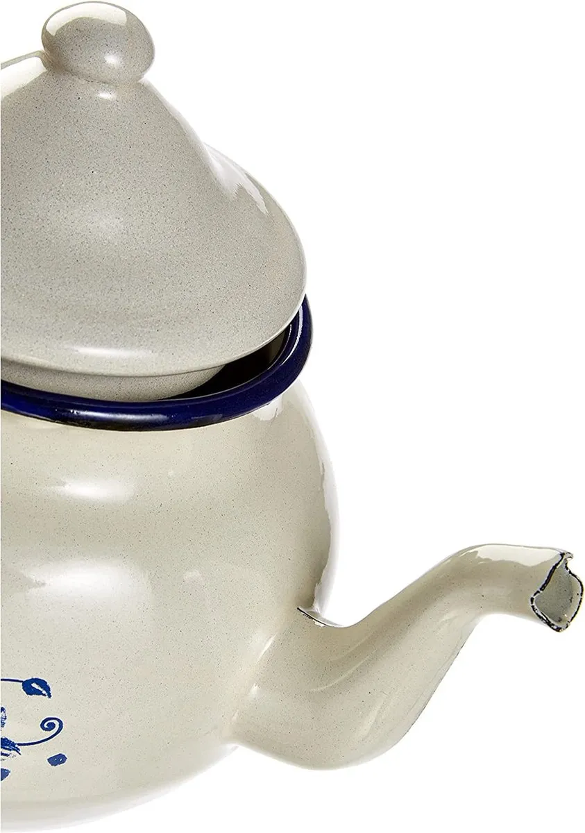 Ibili Sena Theepot 0.7L - Wit/blauw