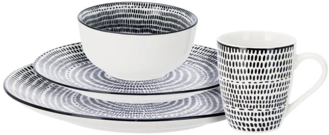 Excellent Houseware Dots Servies 32-delig - Wit