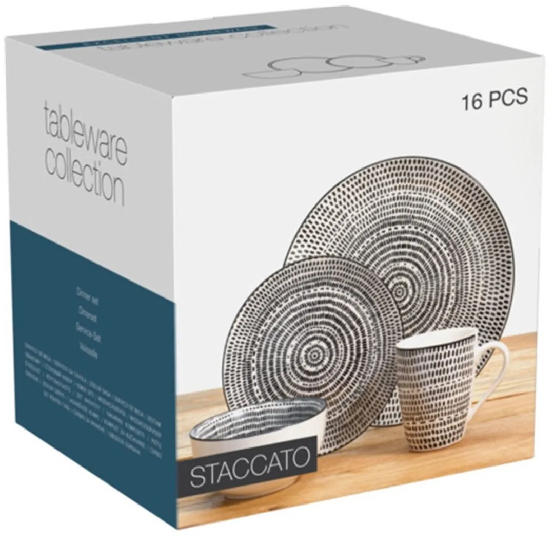 Excellent Houseware Dots Servies 32-delig - Wit