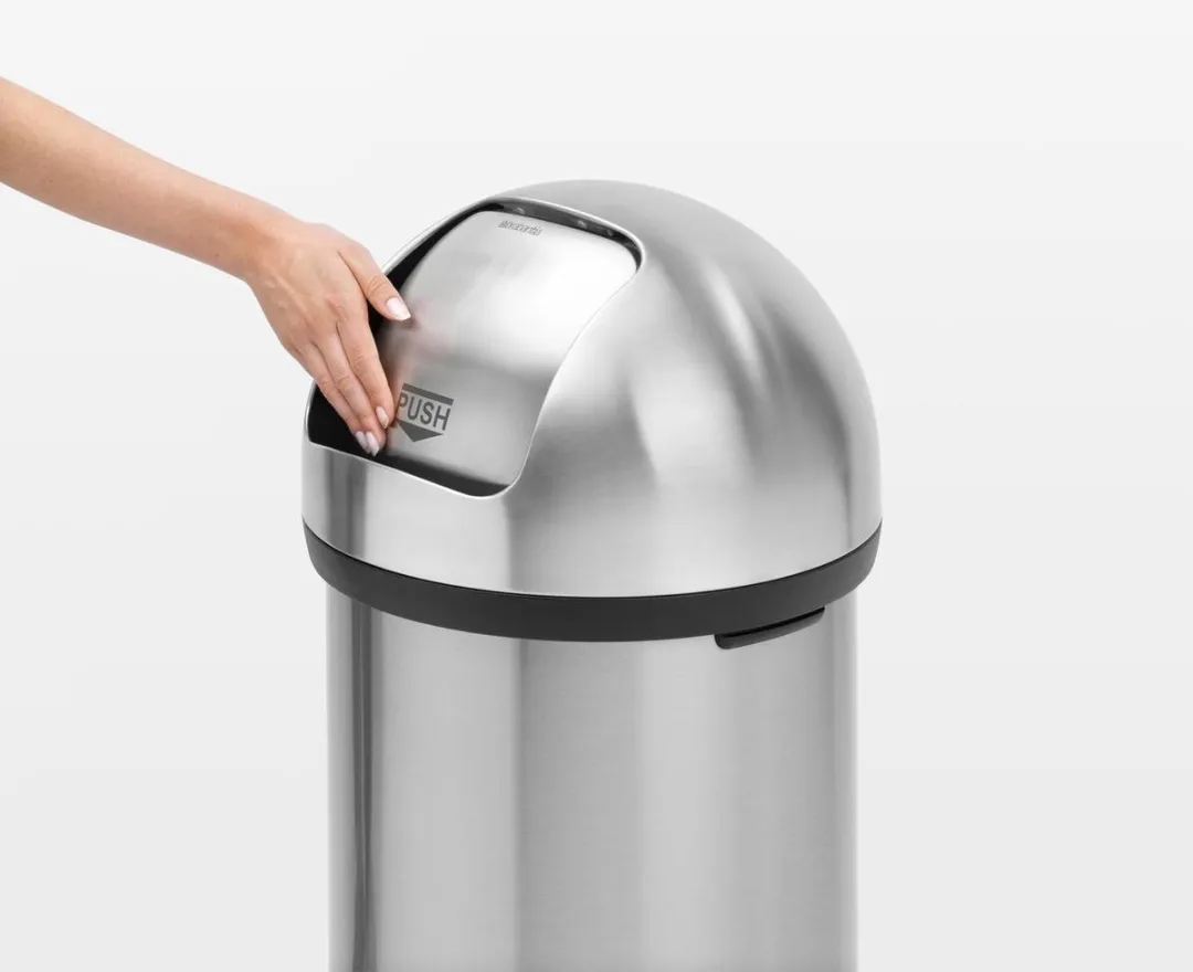 Brabantia Push Bin Prullenbak 60L - Matt Steel - afbeelding 6 van 6