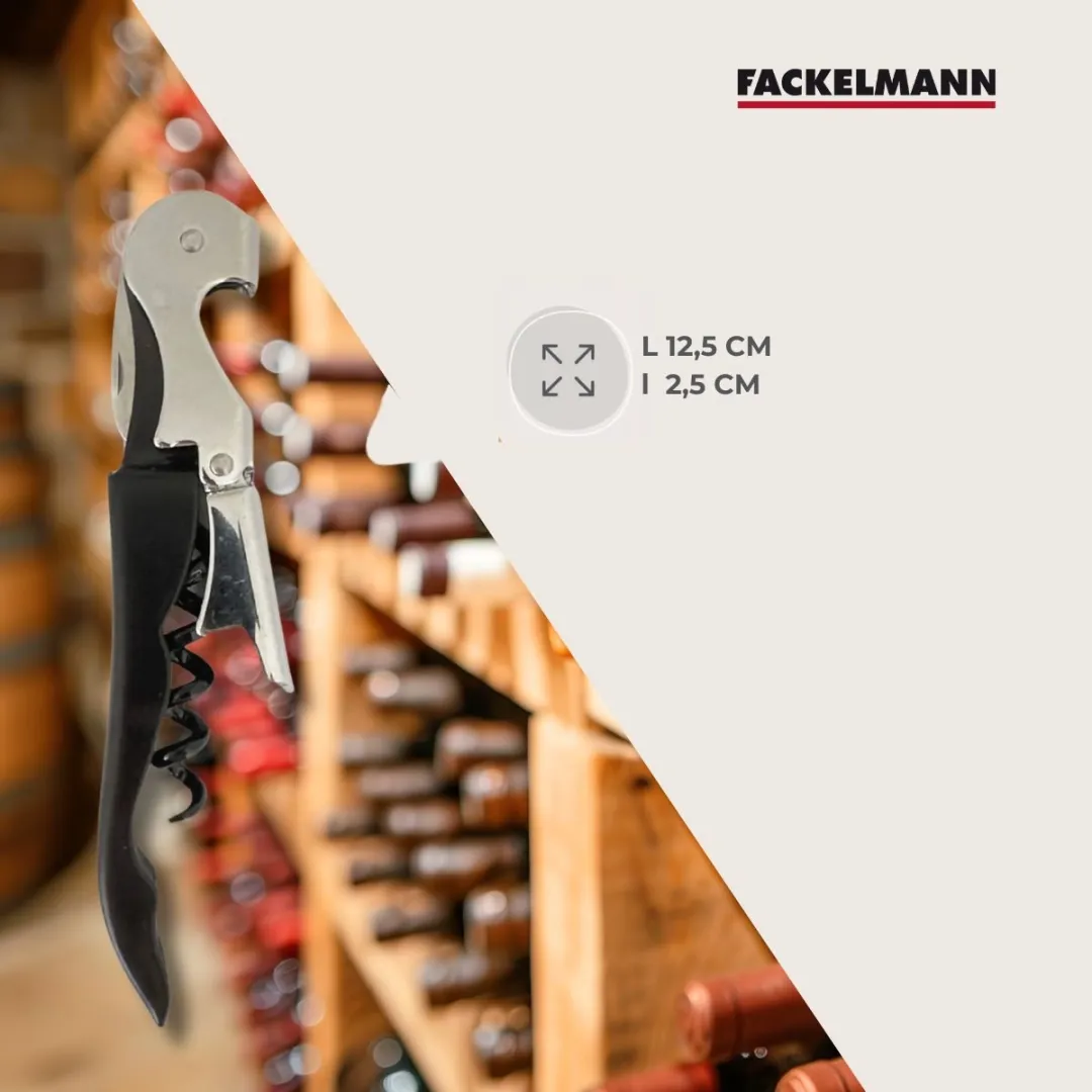 Fackelmann 49808 Professionele Kurkentrekker Sommelier - Zwart/Grijs - afbeelding 6 van 6