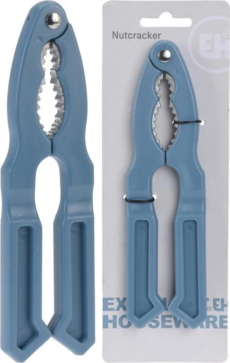 Excellent Houseware Notenkraker 18cm Metaal - Blauw - afbeelding 2 van 2