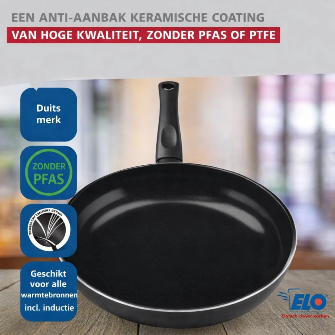 Fackelmann Elo 9753750 Keukenset 6-delig - Inductie - Zwart