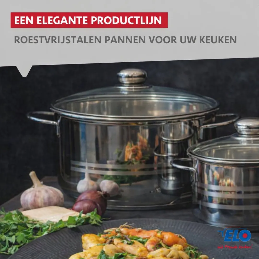 Fackelmann Elo 9802350 Braadpan Set - 14/16/20cm - RVS - Grijs