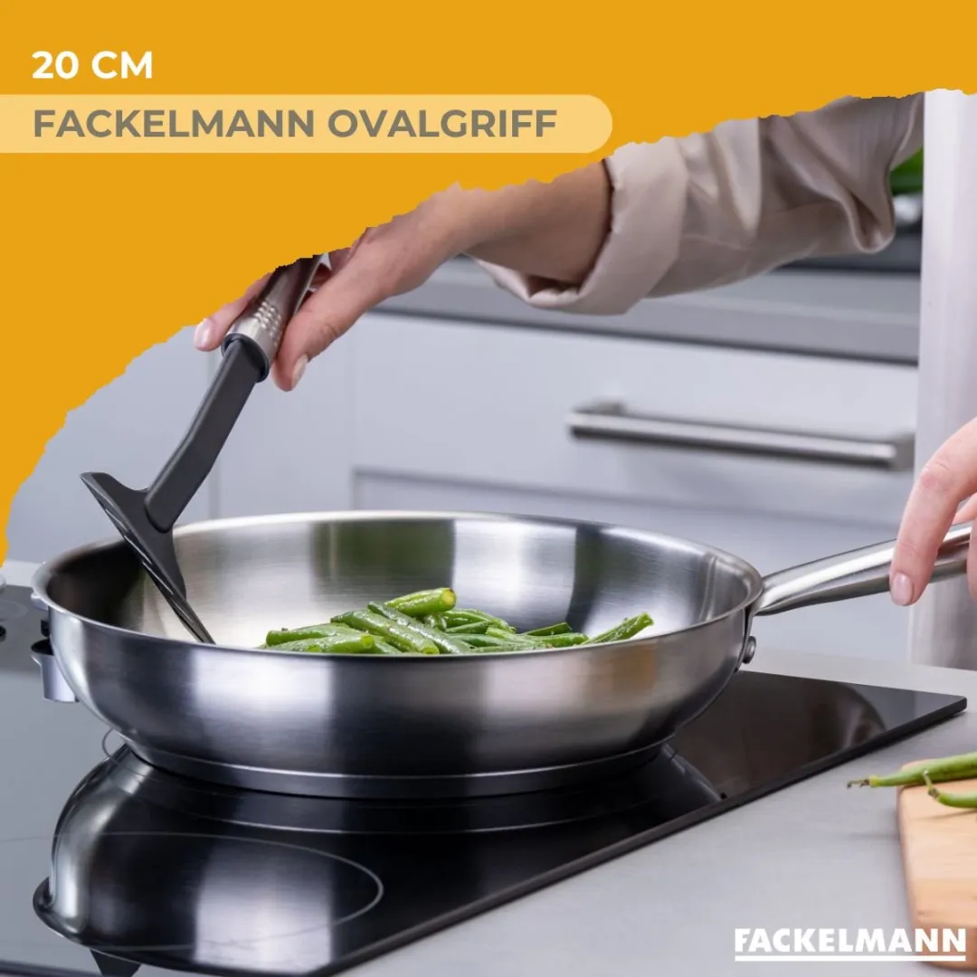Fackelmann Roestvrijstalen Koekenpan 20cm - Geschikt voor Inductie/Oven - afbeelding 6 van 6