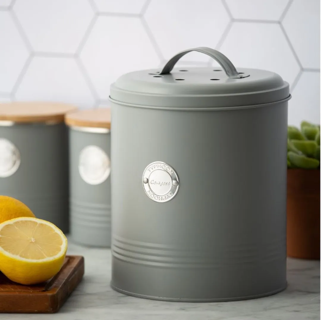 Typhoon Living - Tafelvuilbakje - Inclusief koolstoffilters - Grijs - 2L