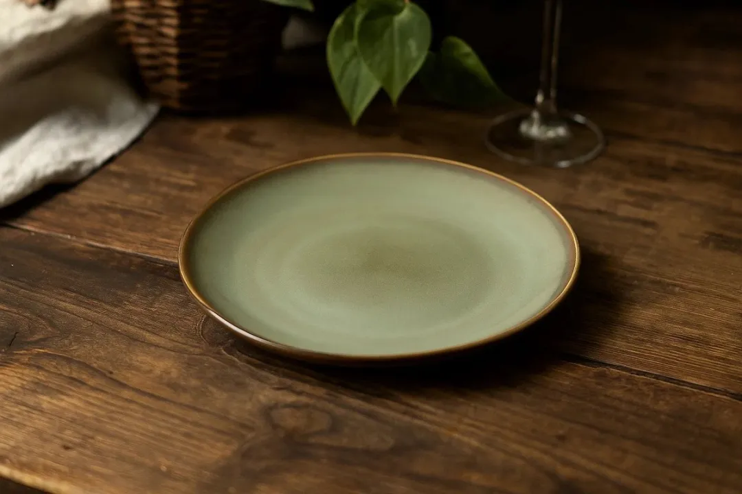 Cookinglife Ontbijtborden Sabi Groen – Set van 6 Aardewerk – Vaatwasser- & Magnetronbestendig, Authentieke Handgemaakte Uitstraling