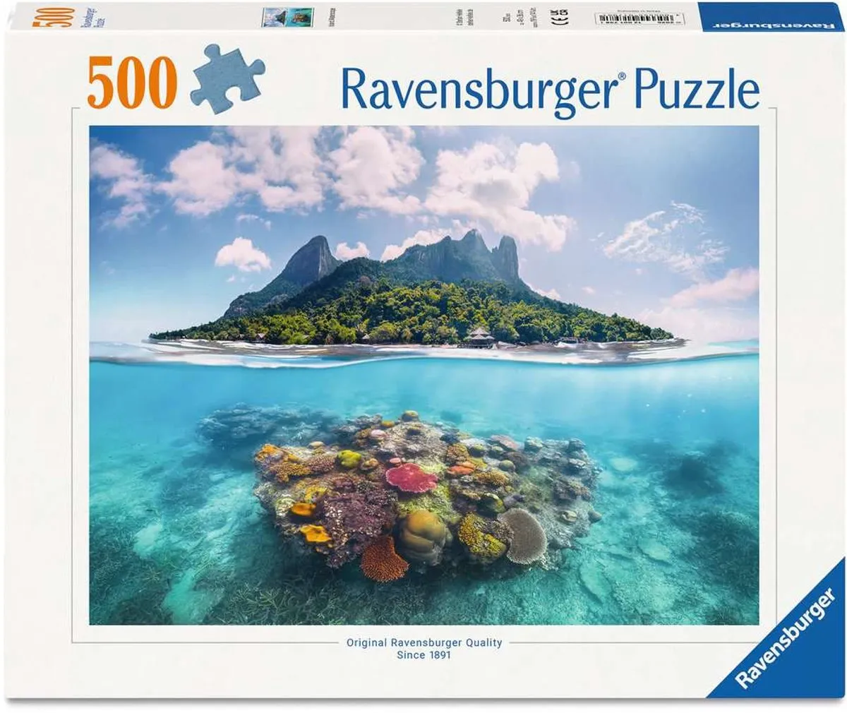 Ravensburger Eiland en Koraalwereld Legpuzzel 500 Stuks - Meerkleurig