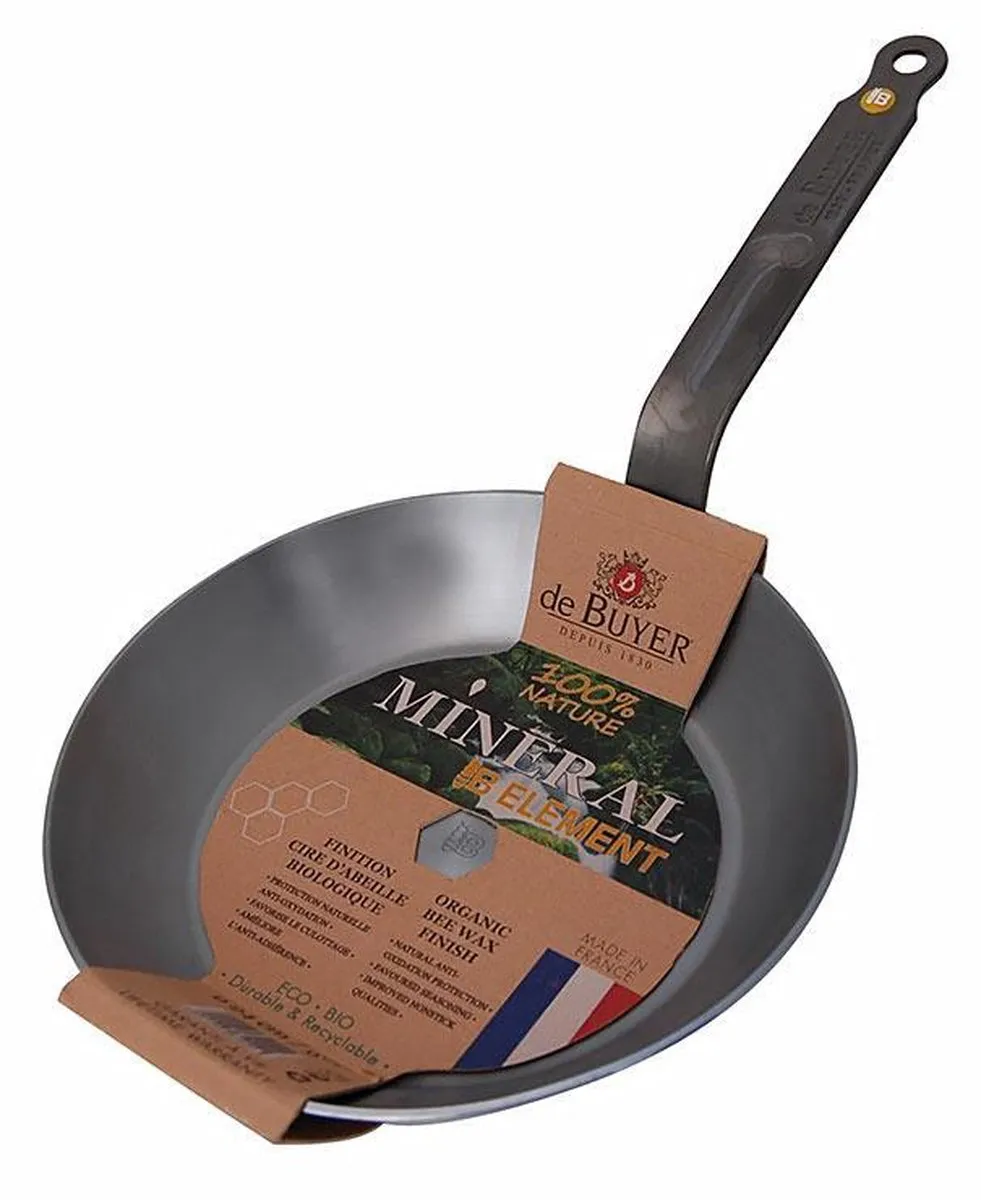 DeBuyer Mineral B Element Roosterpan 36cm - Zilver