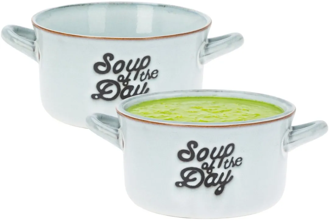 Excellent Houseware Soepkommen Lichtblauw
