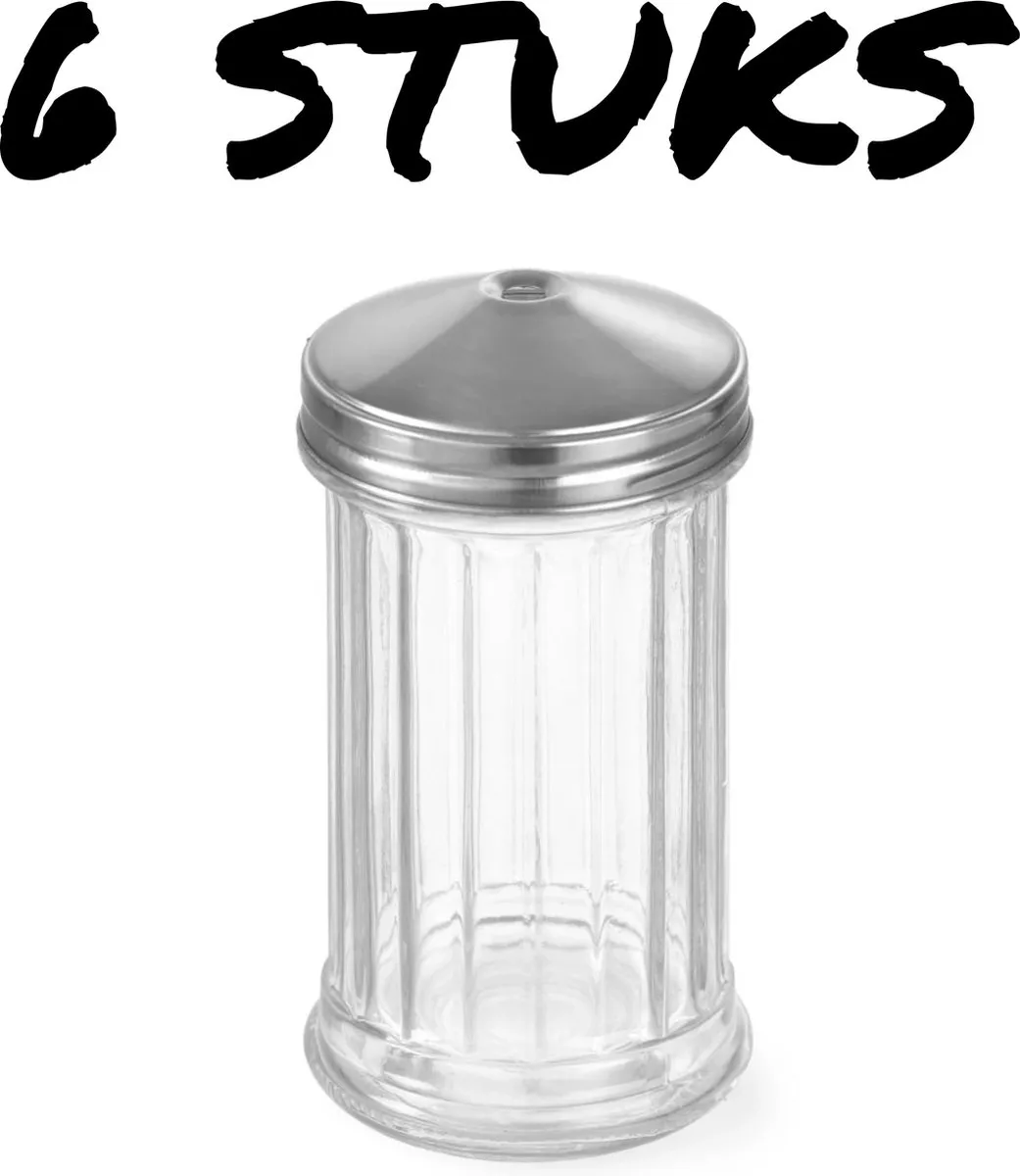 HENDI Suikerstrooiers 452455 - 6 Stuks - 0,355L - Grijs