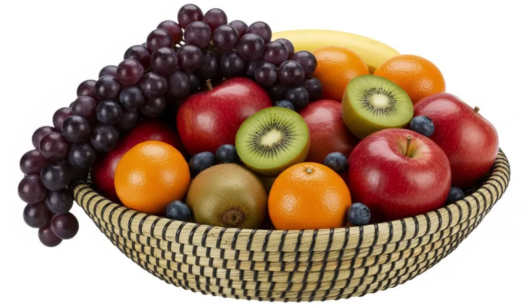 Excellent Houseware Fruitschaal Rotan D35xH8cm - Naturel