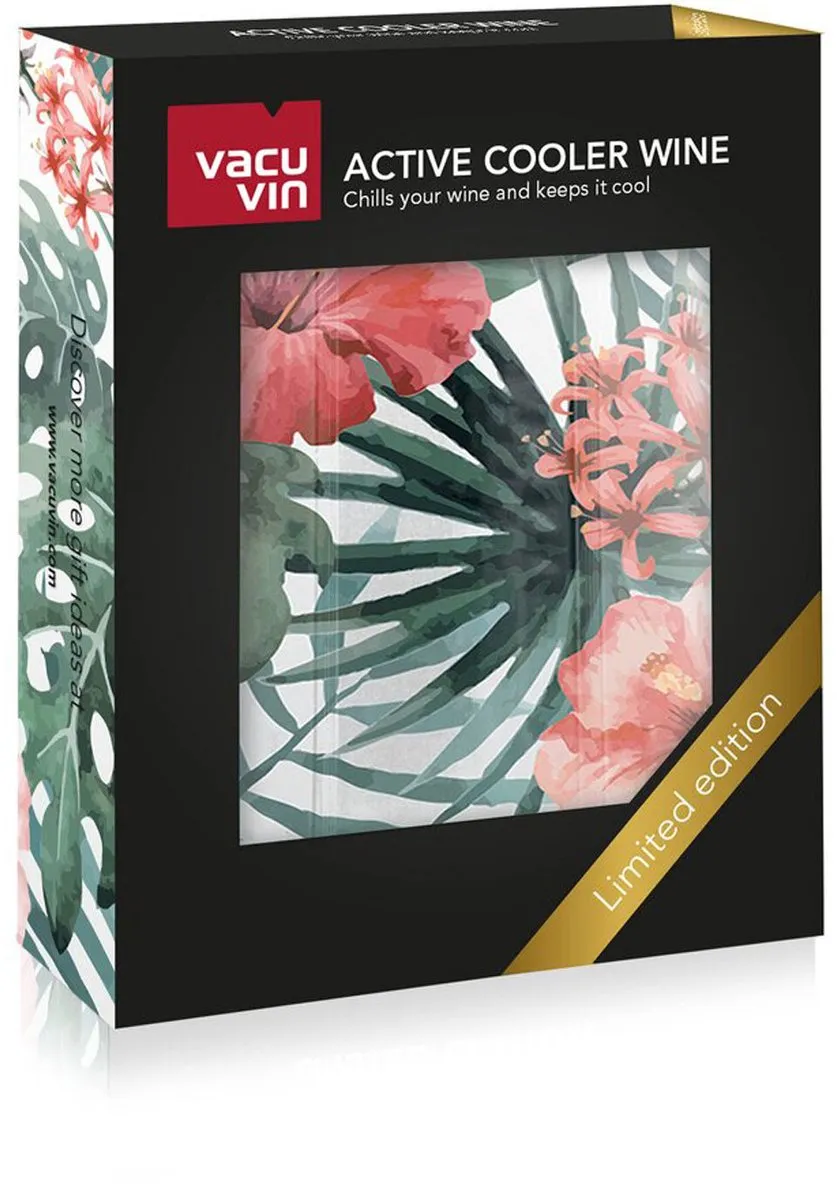 VacuVin Active Cooler Wine Botanical Wijnkoeler - Wit