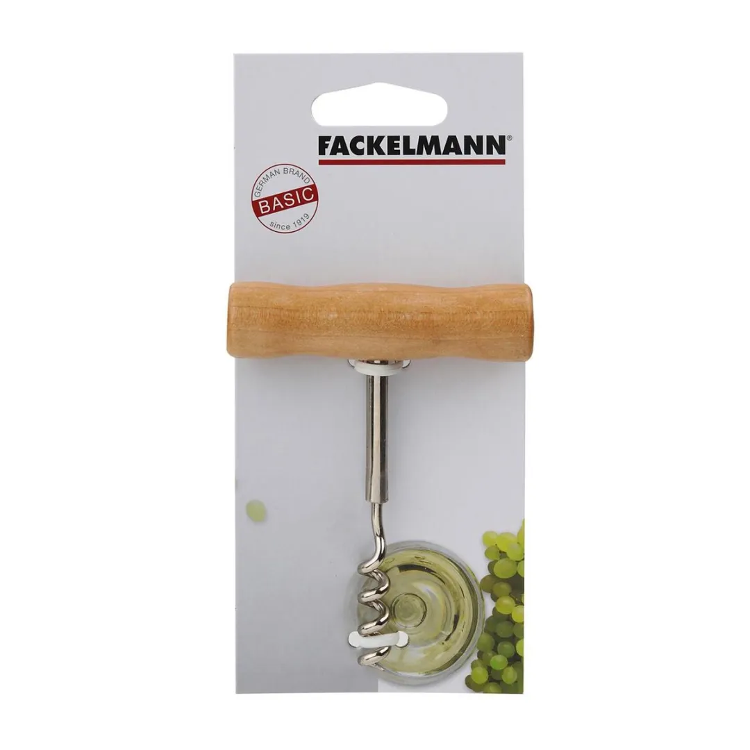 Fackelmann Basic Kurkentrekker 10,5 cm Hout/Chroom