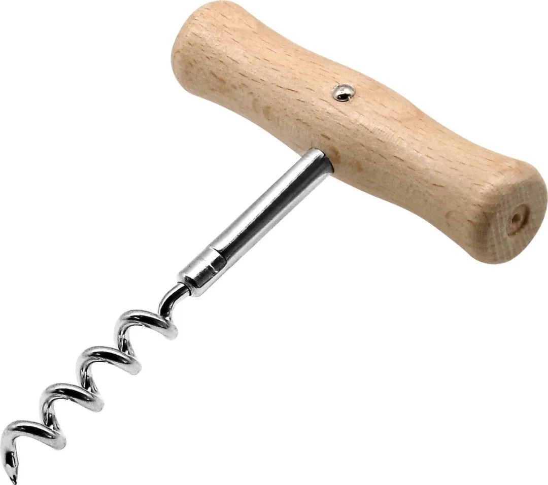 Fackelmann Basic Kurkentrekker 10,5 cm Hout/Chroom