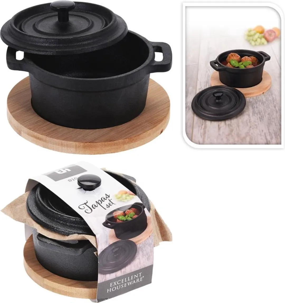 Excellent Houseware Gietijzeren Pannetje 0.20L - Zwart - afbeelding 5 van 6