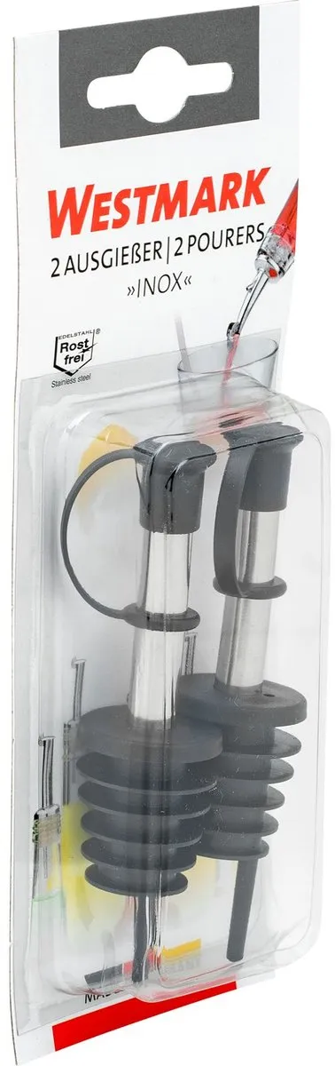 Westmark Inox Eco-Pour Schenktuit 2 Stuks - Zilver/Zwart