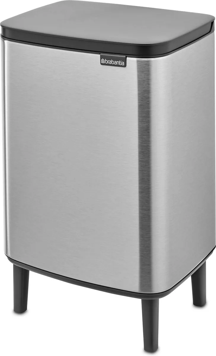 Brabantia Bo Hi Prullenbak 12L - Matt Steel Fingerprint Proof