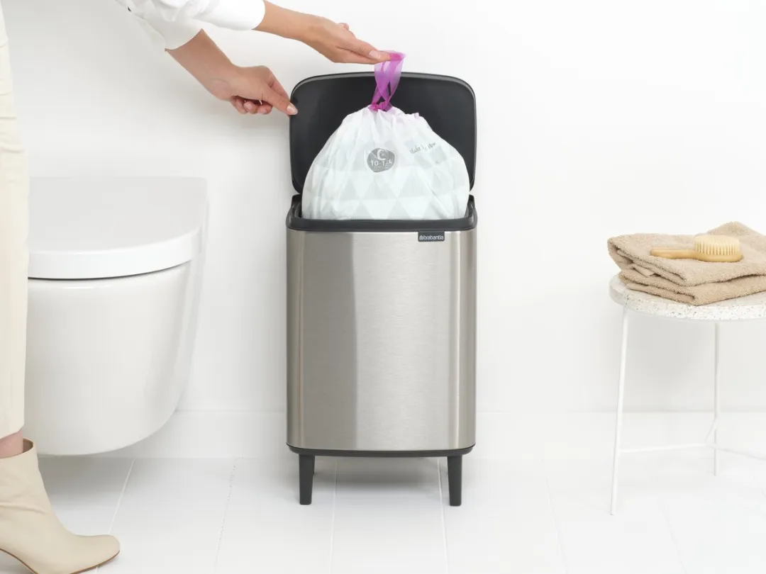 Brabantia Bo Hi Prullenbak 12L - Matt Steel Fingerprint Proof