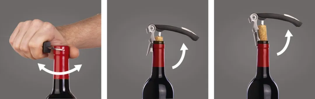 Vacu Vin Kurkentrekker | Dubbel scharnierend | Zwart