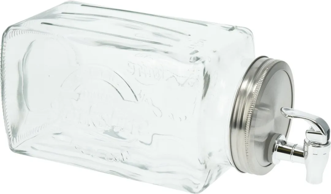 Excellent Houseware Drankdispenser Glas 3L - 14x26cm