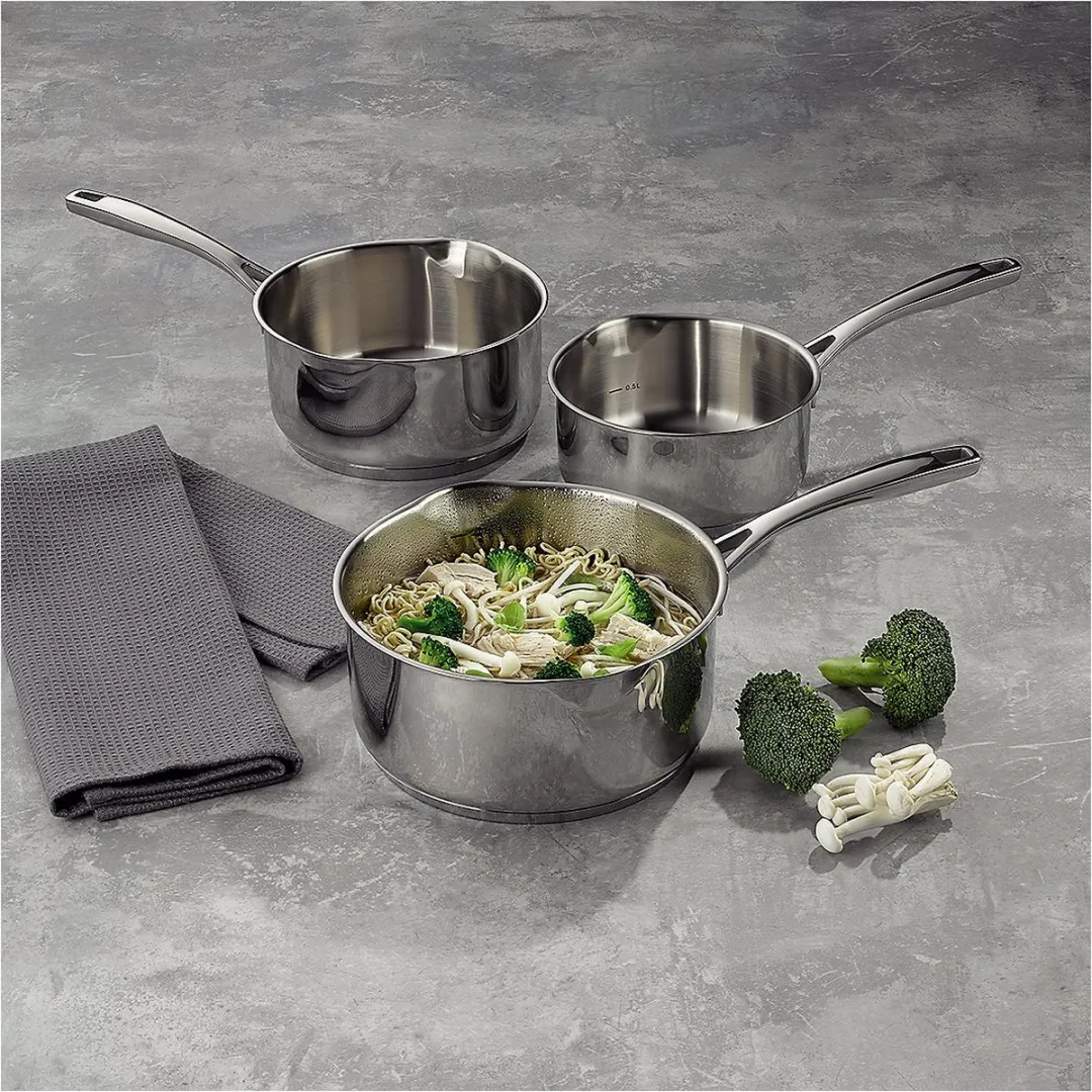 Kela Steelpannenset RVS 3-delig - 2.60L - Zilver