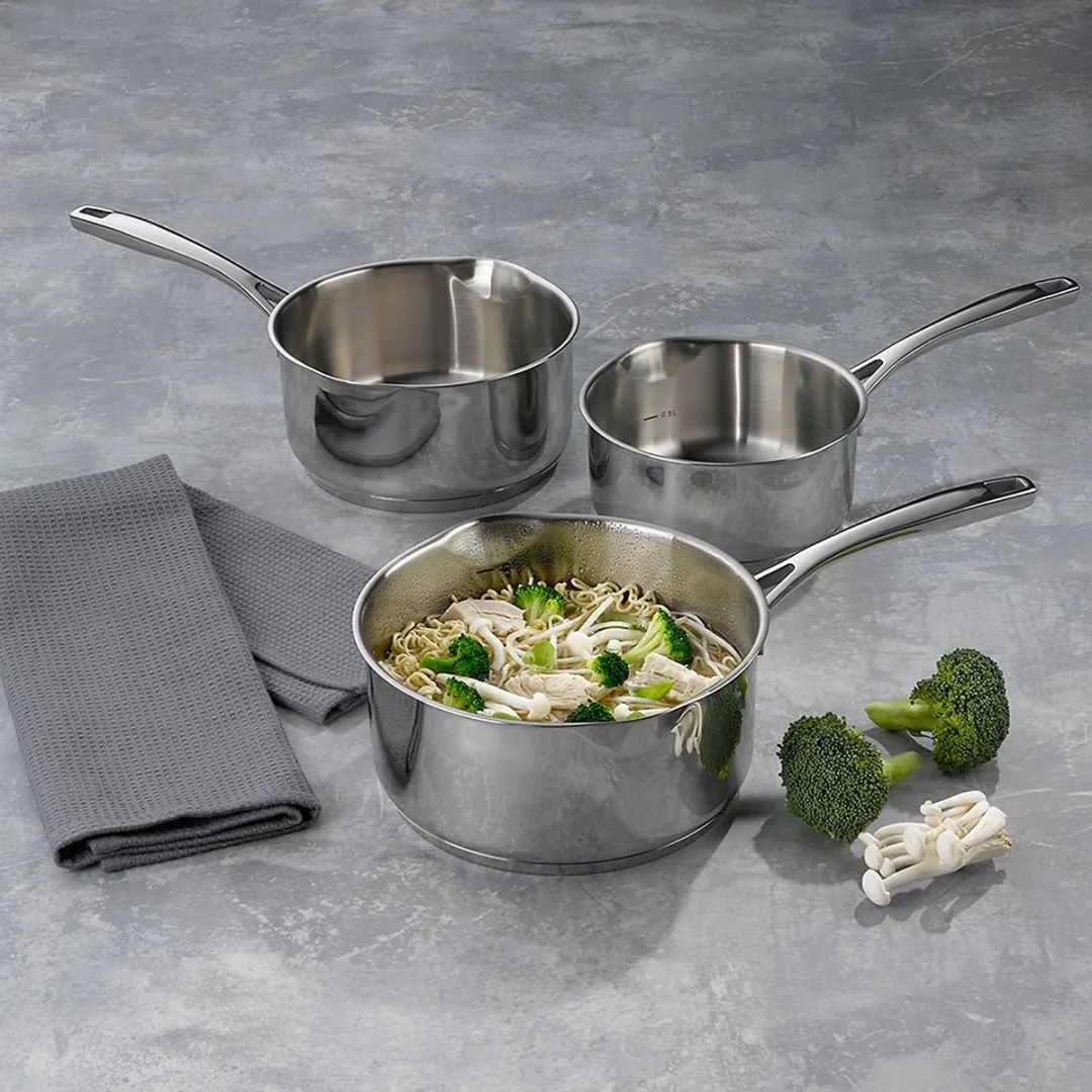 Kela Steelpannenset RVS 3-delig - 2.60L - Zilver