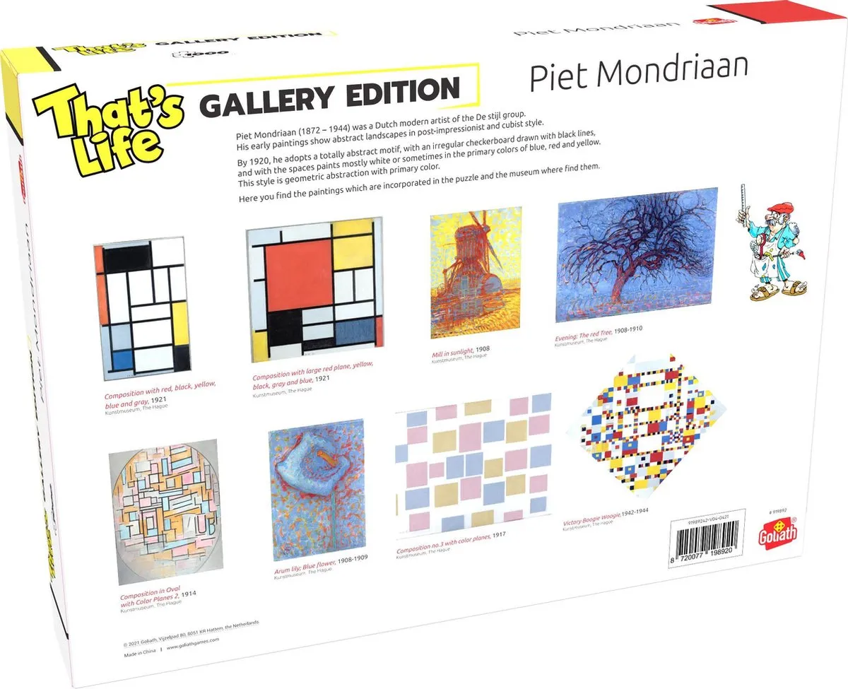 Goliath That's Life Piet Mondriaan Legpuzzel 1000 Stuks - 68x48cm Multicolor