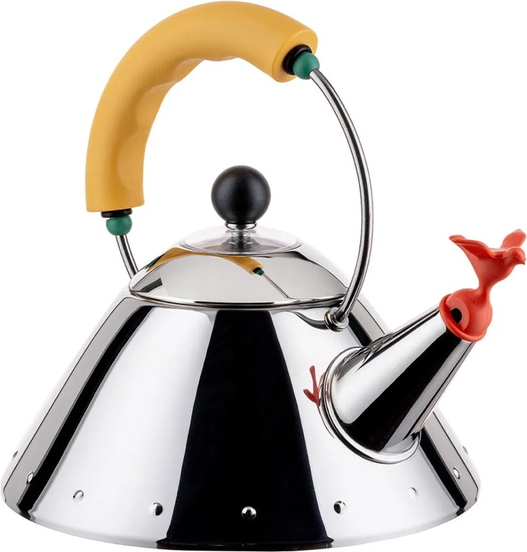 Alessi Fluitketel - 9093/1 Y - Geel - 1 liter - door Micheal Graves