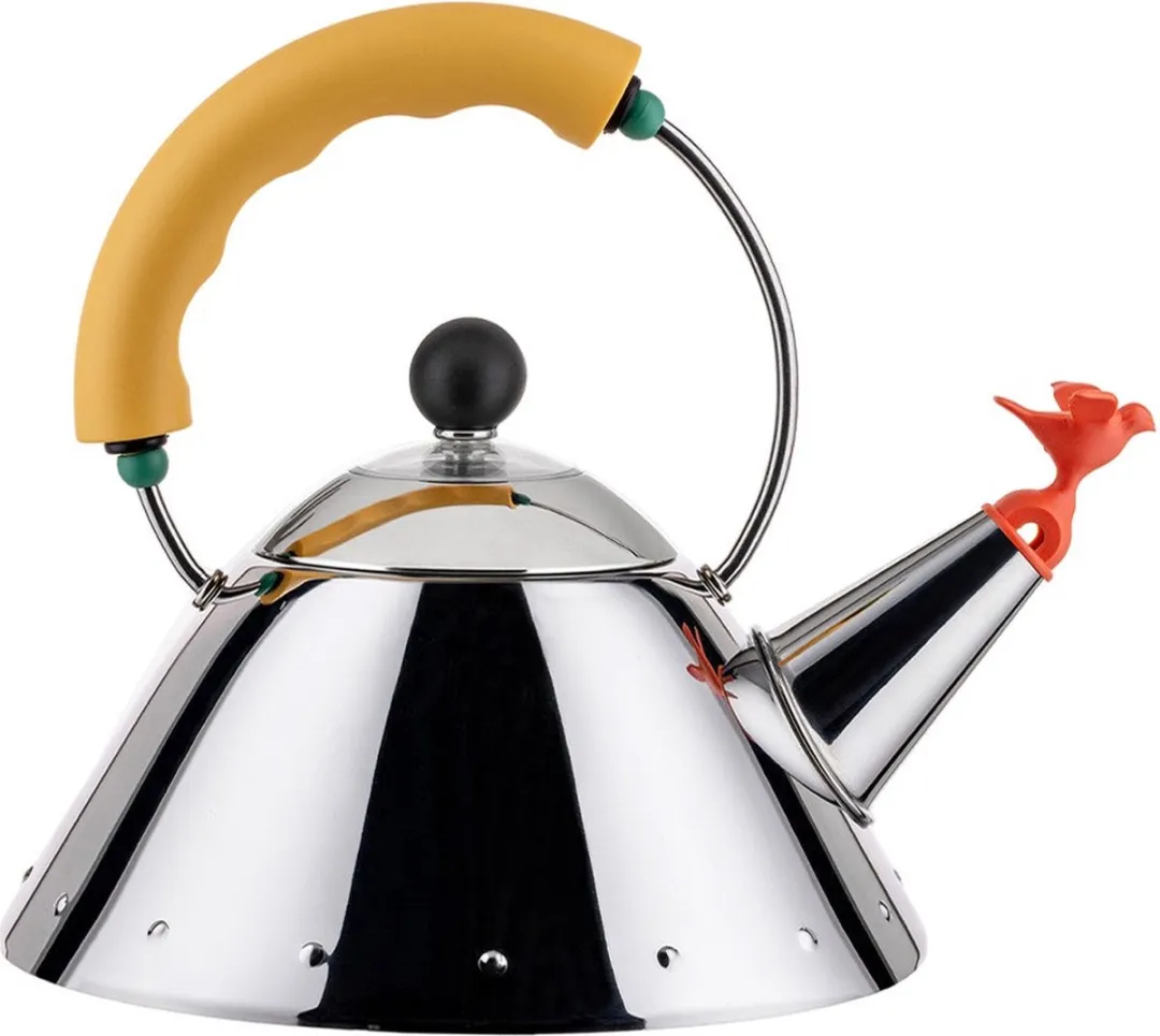 Alessi Fluitketel - 9093/1 Y - Geel - 1 liter - door Micheal Graves