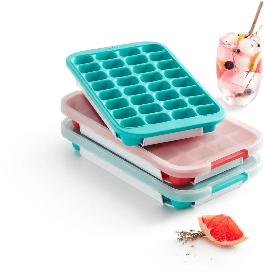 Lékué IJsblokjesvorm 32 Stuks - Turquoise