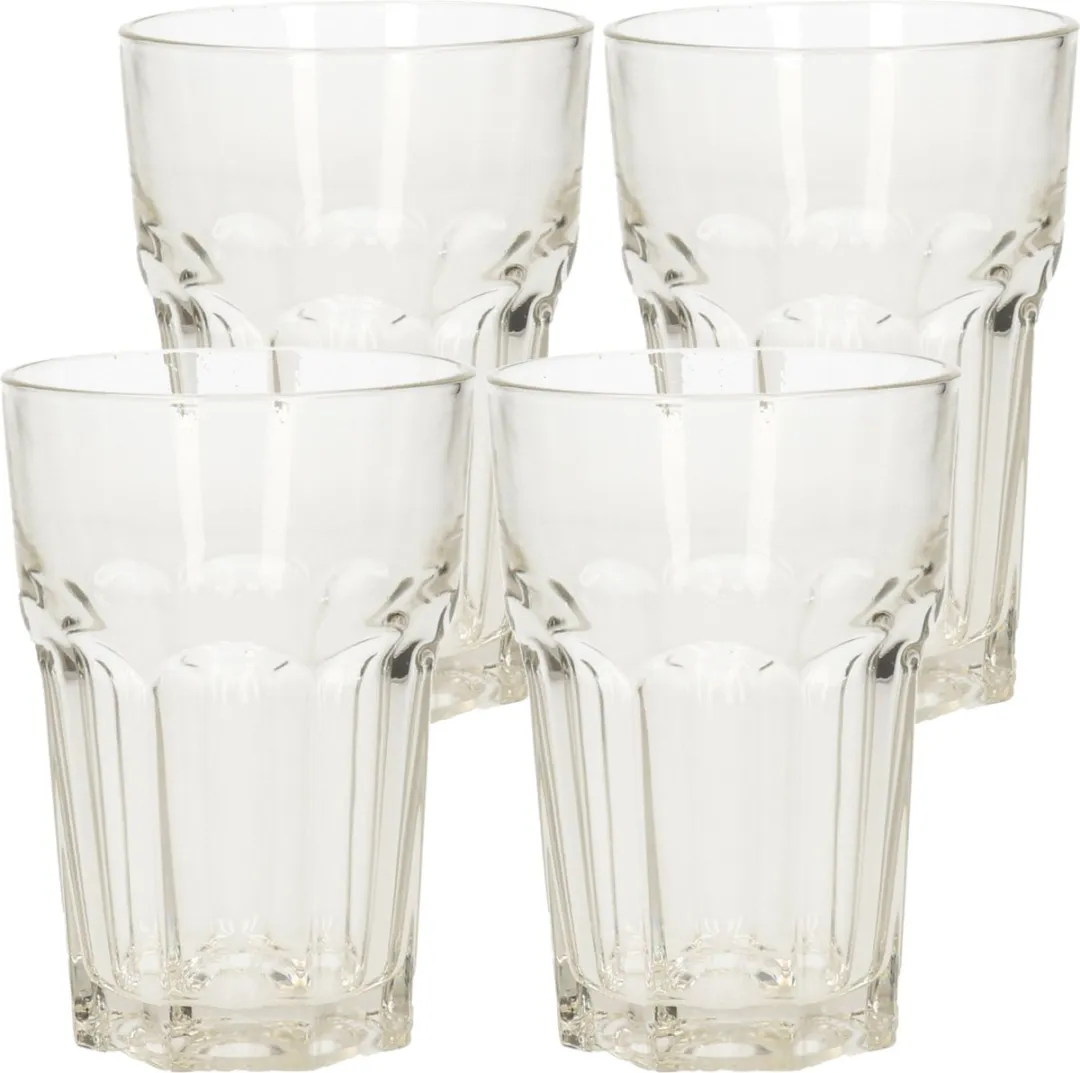 Excellent Houseware Drinkglazen 360ml - 4 Stuks - Transparant