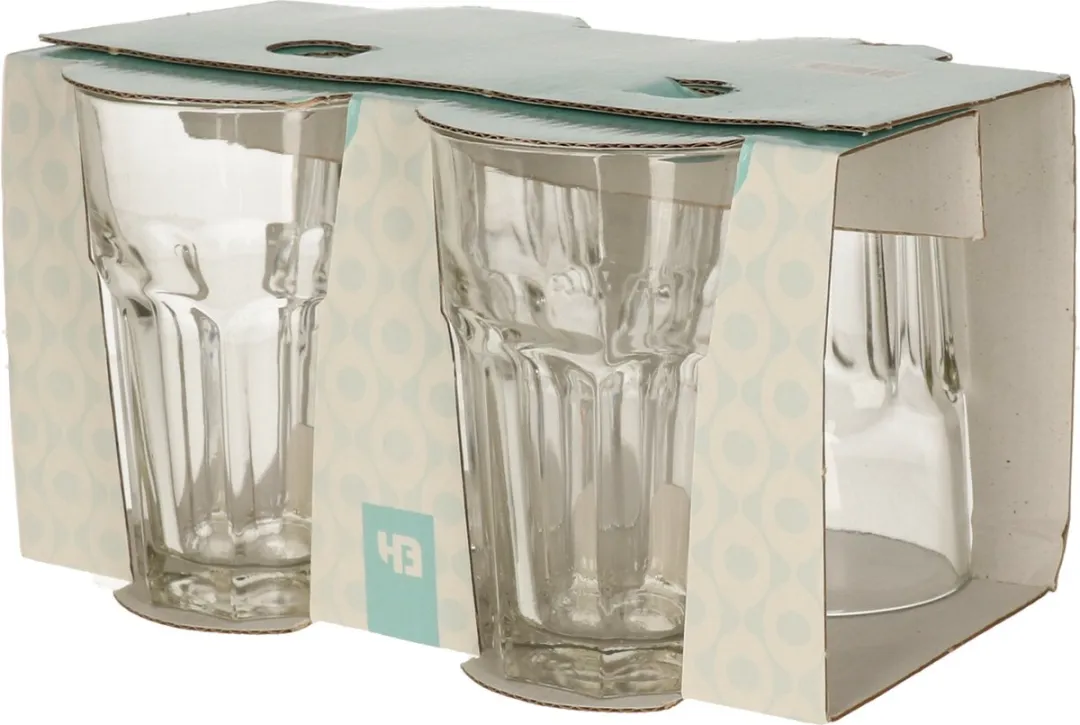 Excellent Houseware Drinkglazen 360ml - 4 Stuks - Transparant