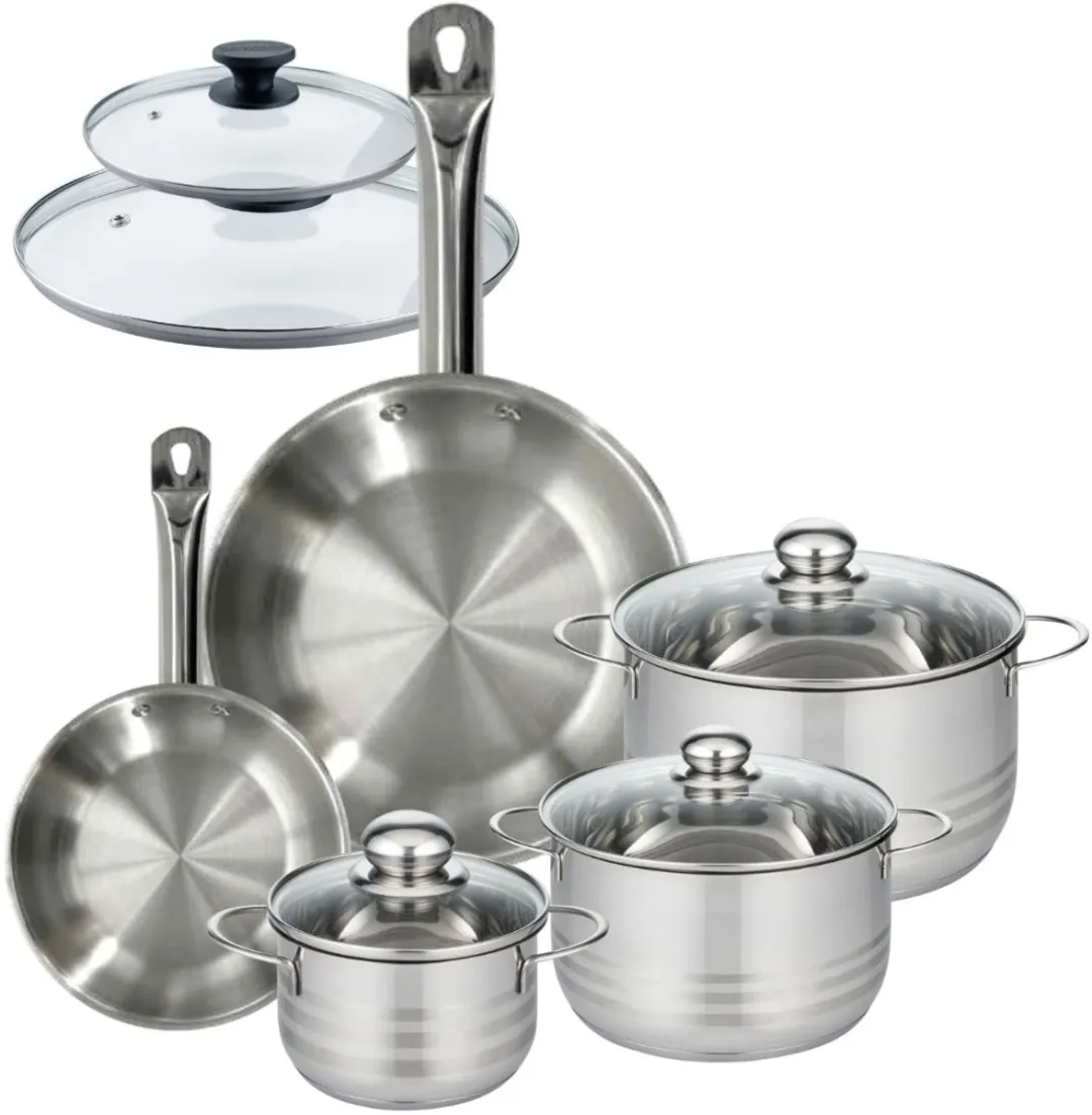 Fackelmann 9351750 Kookset - 5 Pannen 16-24cm - Roestvrij staal