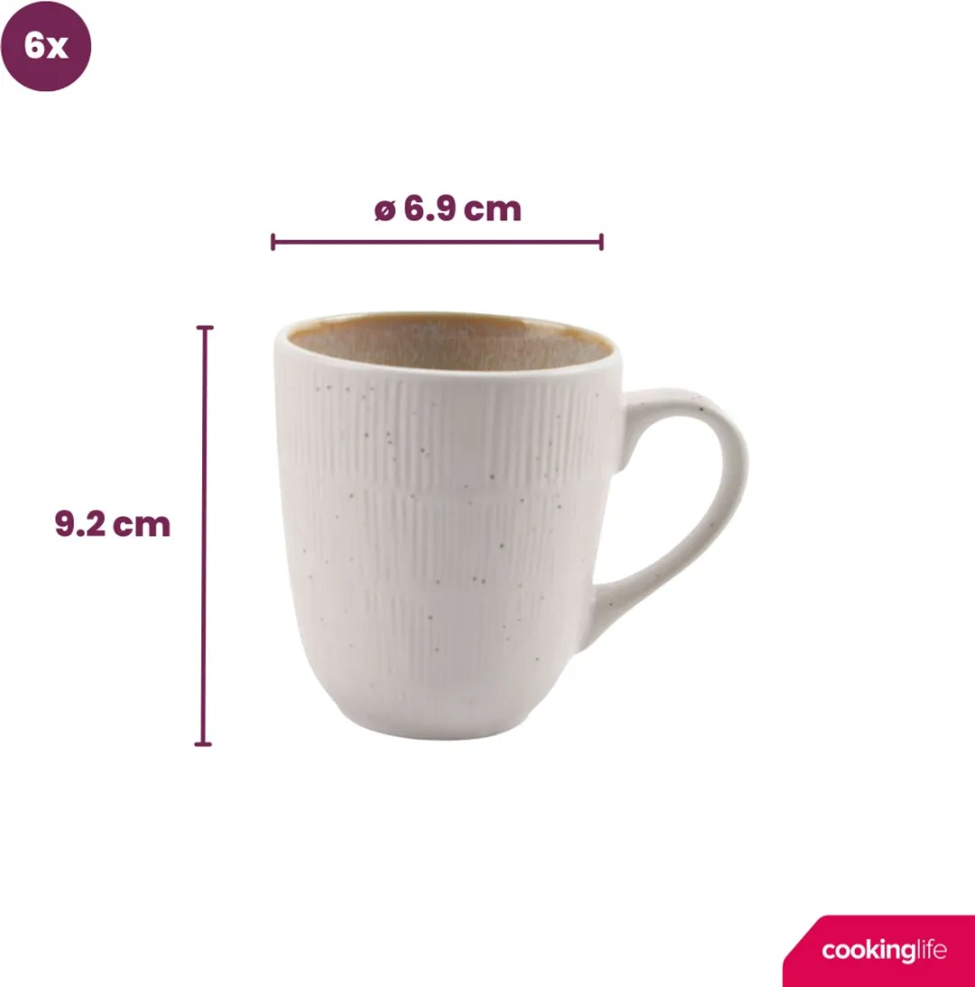 Cookinglife Mokken Nola Sand - 6 Stuks 350ml