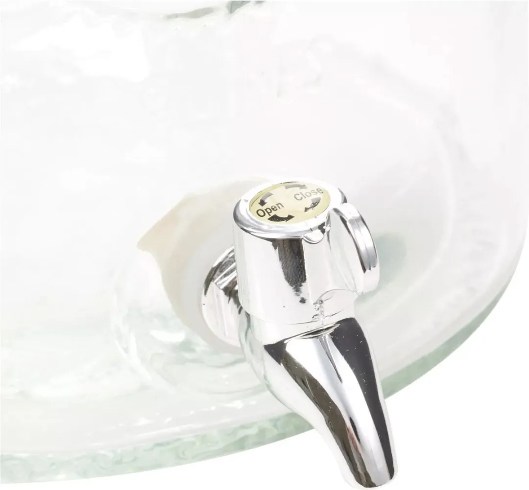Excellent Houseware HANOO Drankdispenser Glas 8L - Transparant