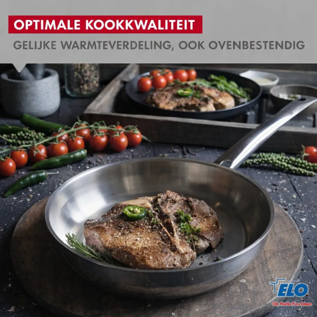 Fackelmann Elo Profi Keukenset 5-delig - 3 Koekenpannen 24/28/32cm & 2 Kookpotten 12/16cm - Inductie