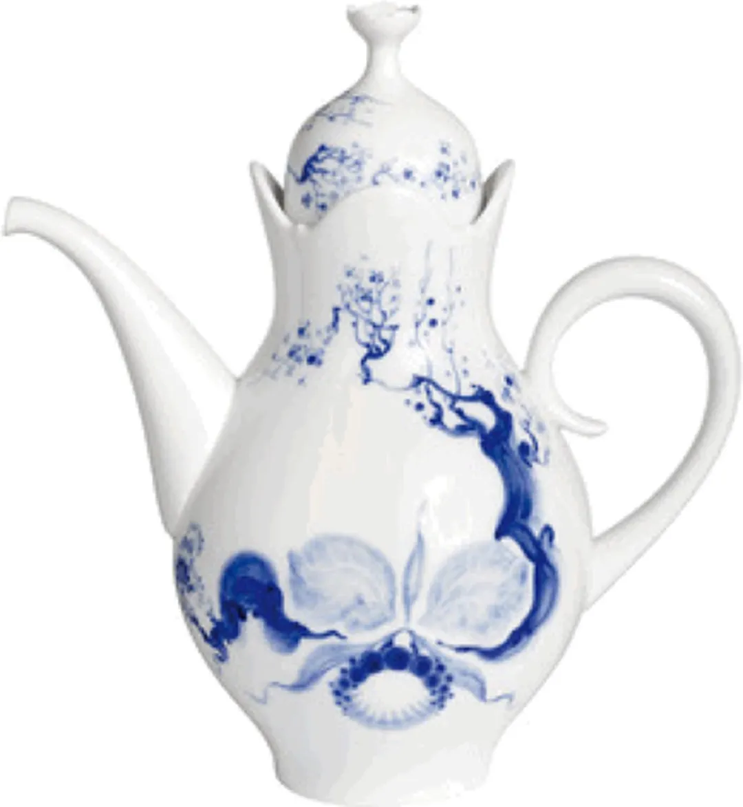 Meissen Blauwe Orchidee Koffiepot