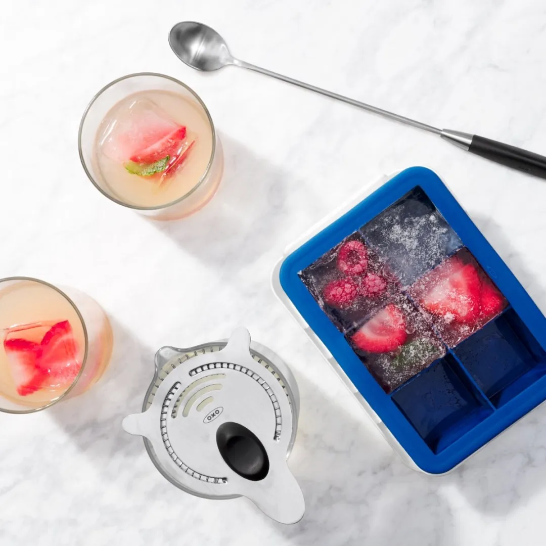 OXO Cocktailzeef SteeL - 8,8 cm - Grijs/Zwart