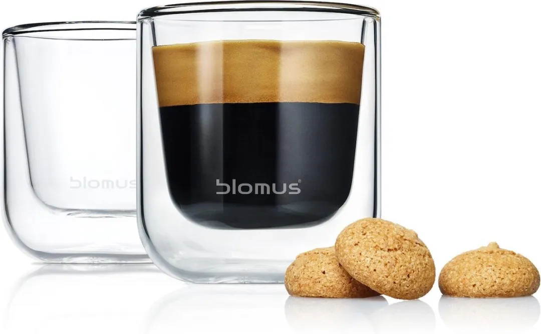 Blomus NERO Dubbelwandige Glazen Espresso 80ml - 2 Stuks