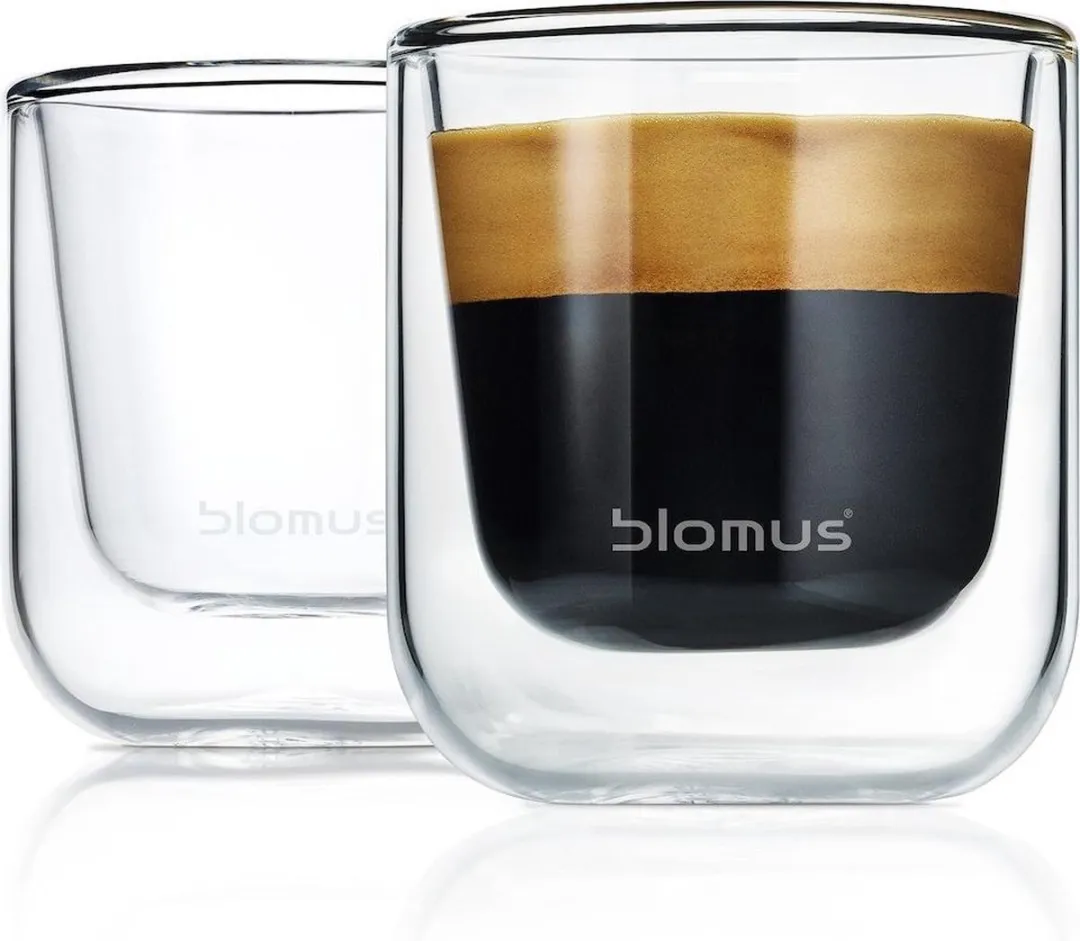 Blomus NERO Dubbelwandige Glazen Espresso 80ml - 2 Stuks