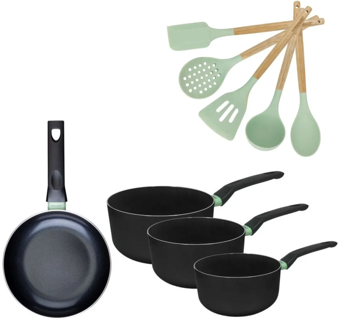 Fackelmann Brandao Roestvrijstalen Pannen Set 24/20/18/16cm