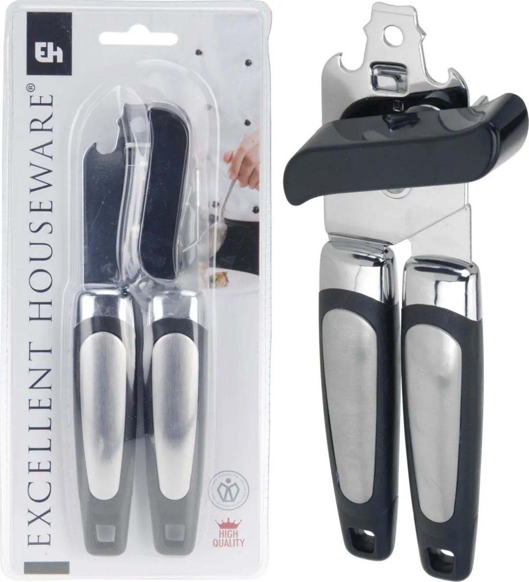 Excellent Houseware Blikopener - Zwart - afbeelding 3 van 3