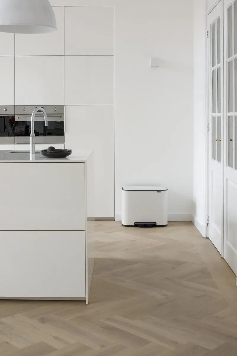 Brabantia Bo Prullenbak 34L - 2 Vakken - White