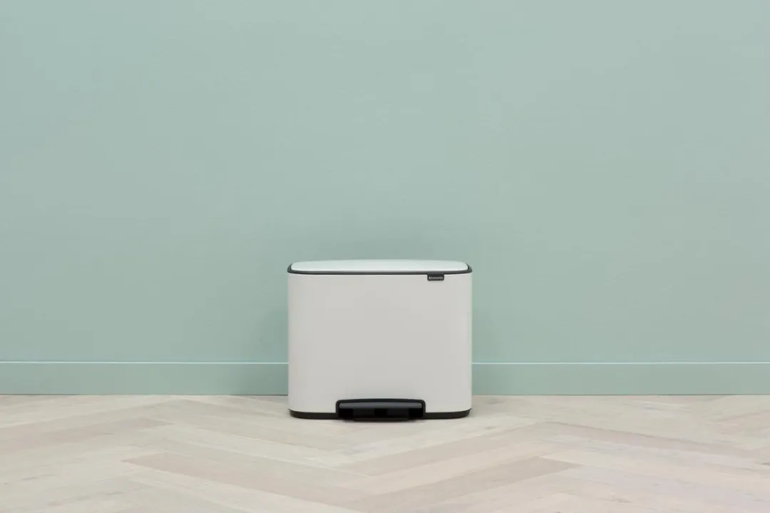 Brabantia Bo Prullenbak 34L - 2 Vakken - White