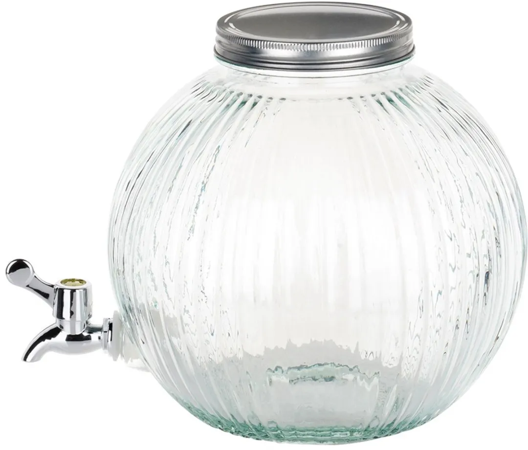 Excellent Houseware Drankdispenser 5.5L - Glas/Metalen Kraan